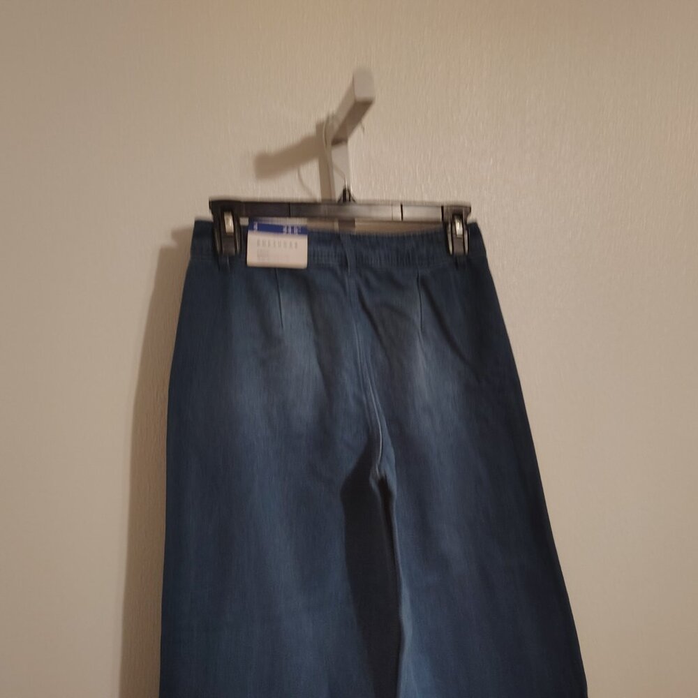 Popsugar Cropped Wide Leg Jeans Size 2 NWT High Rise Cotton 23.5 " Inseam - Picture 3 of 14
